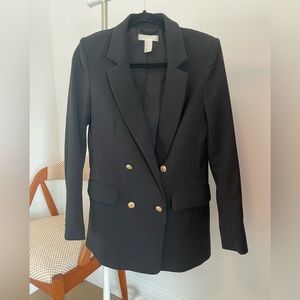 H&M black blazer with gold buttons!